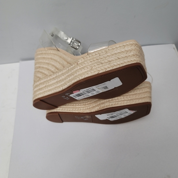 Gianni Bini Safina Three Clear Platform Espadrille Wedges - Picture 5 of 12